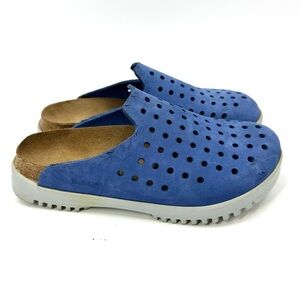 Birkenstock Betula Slip On Clogs Mules Size 36/5 Blue Perforated Comfort Shoes